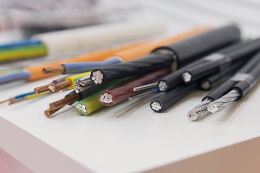Samples of Aluminium Power Electrical Cables in the Showroom